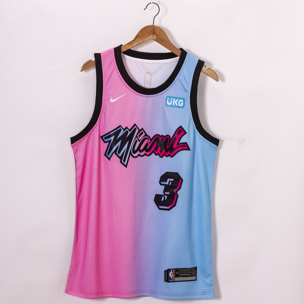 Cheap Men Miami Heat 3 Wade pink fahion new Nike NBA limited Jerseys